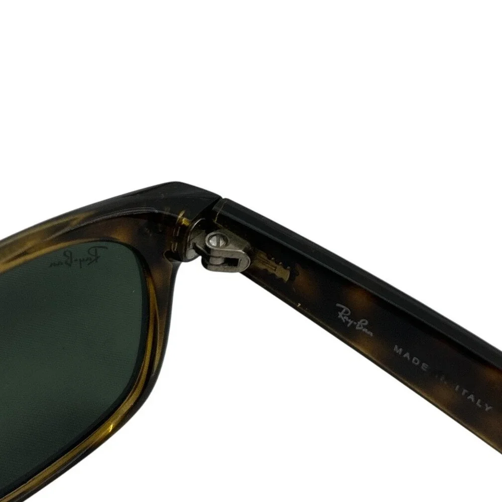 Ray-Ban New Wayfarer RB 2132 902 Tortoise Green G-15 Sunglasses 52mm‎ Italy